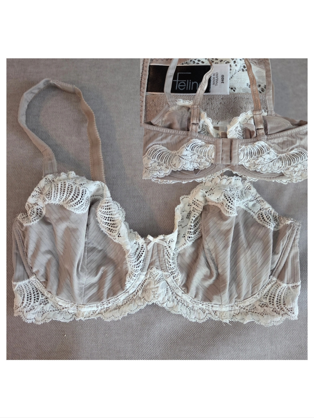 34D/DD 6 BRAS Felina H&M Maidenform Underwire Lot Of 6 Lace & Satin GUC Bras - Picture 5 of 10